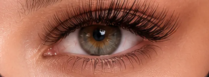 Style illustration of a hybrid lash set