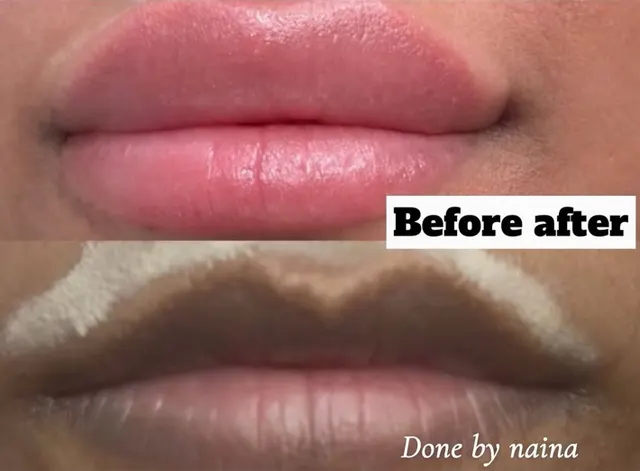 Lip tinting result, done by Naina